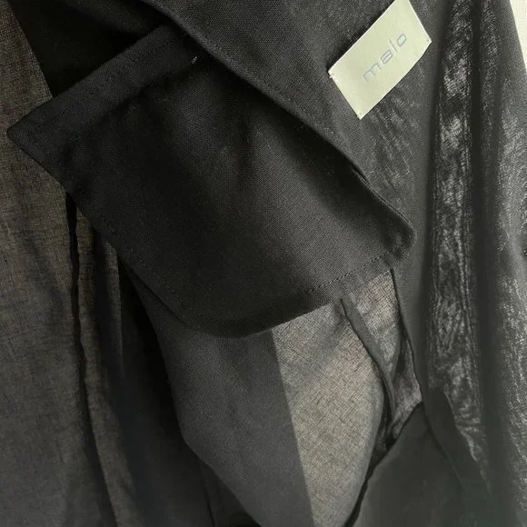 MALO Women's Jacket Black blazer 100% cashmere jacket Authentic jacket Italy - Picture 11 of 16